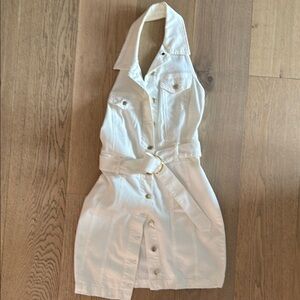 Retrofete White Backless Dress